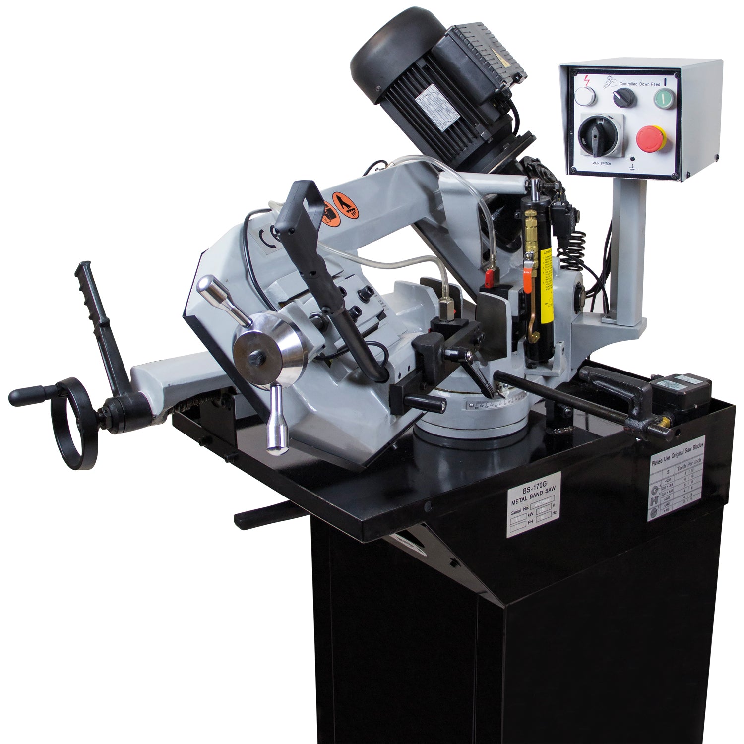 SIP 01524 Swivel Head Pull Down Metal Cutting Bandsaw 230v 10"