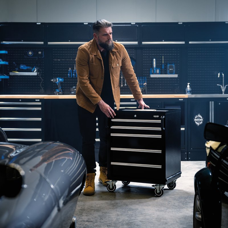 BUNKER 27064 Modular Storage Combo with Hardwood Worktop (25 Piece)