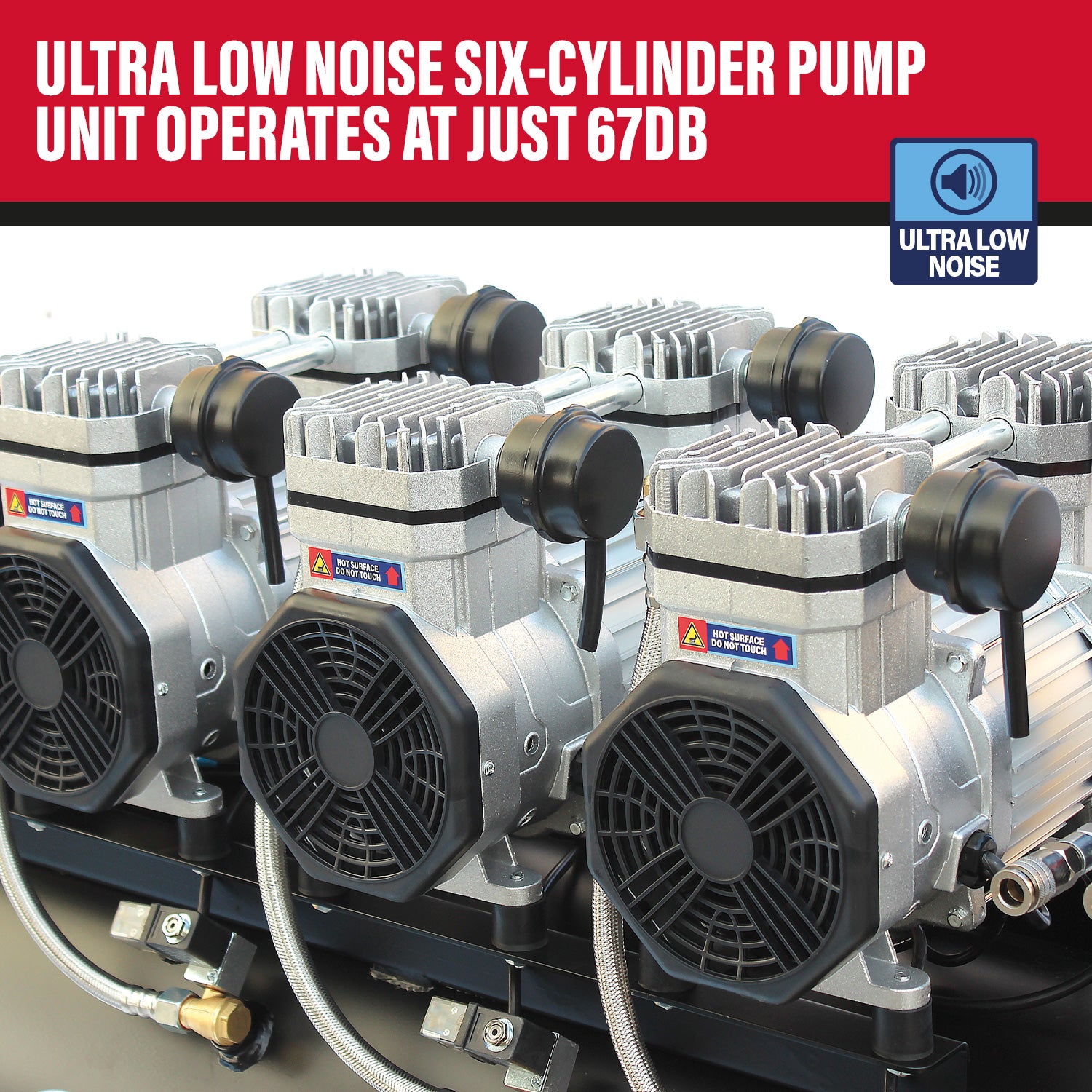 SIP QT AIR DD 4.5hp 200ltr Ultra Low Noise Compressor & Hose Reel Package