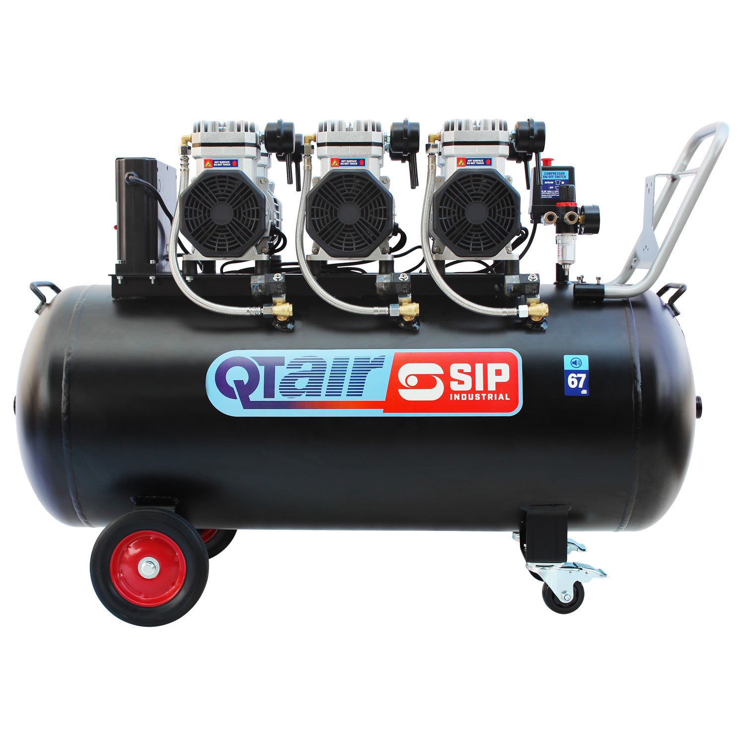 SIP QT AIR DD 4.5hp 200ltr Ultra Low Noise Compressor & Hose Reel Package