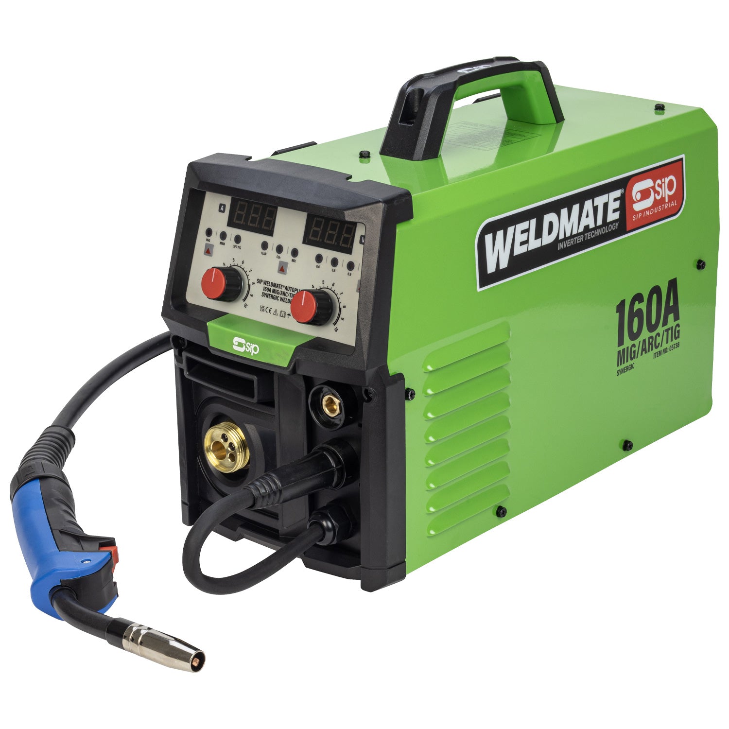 SIP 05738CART WELDMATE® AUTOPLUS 160A MIG/ARC/TIG Synergic Welder with Cart Package