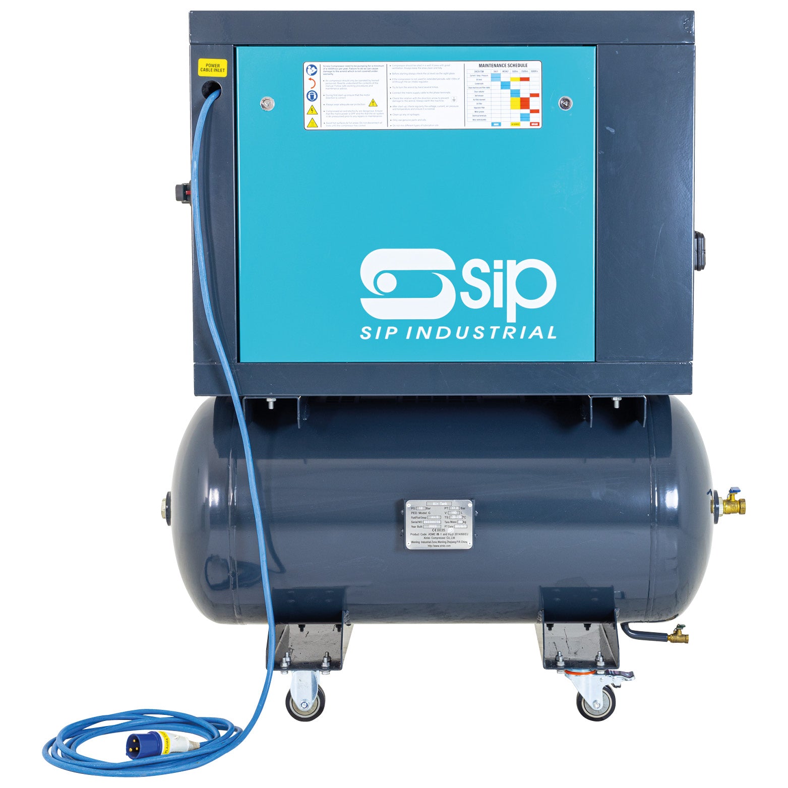 SIP 08257 VSDD 5.5kW 8bar 160ltr 230v Rotary Screw Compressor