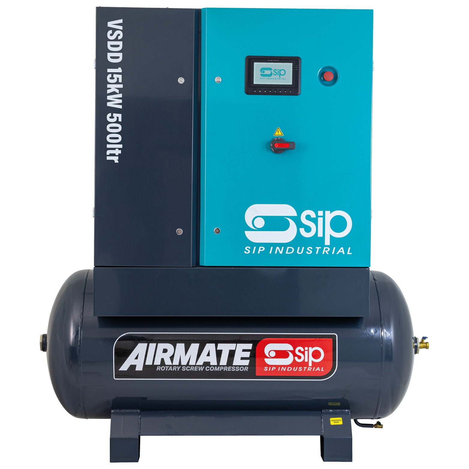 SIP 08263 VSDD 15kW 8bar 500ltr 400v Rotary Screw Compressor