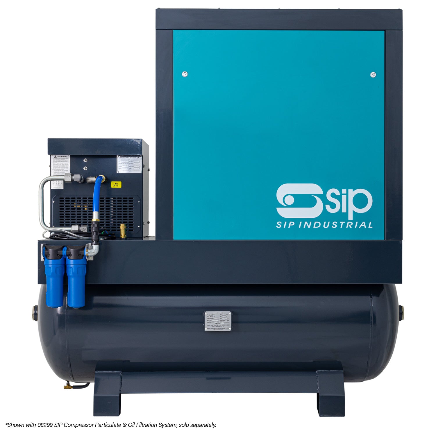 SIP 08267 VSDD/RD 15kW 8bar 500ltr 400v Rotary Screw Compressor with Dryer