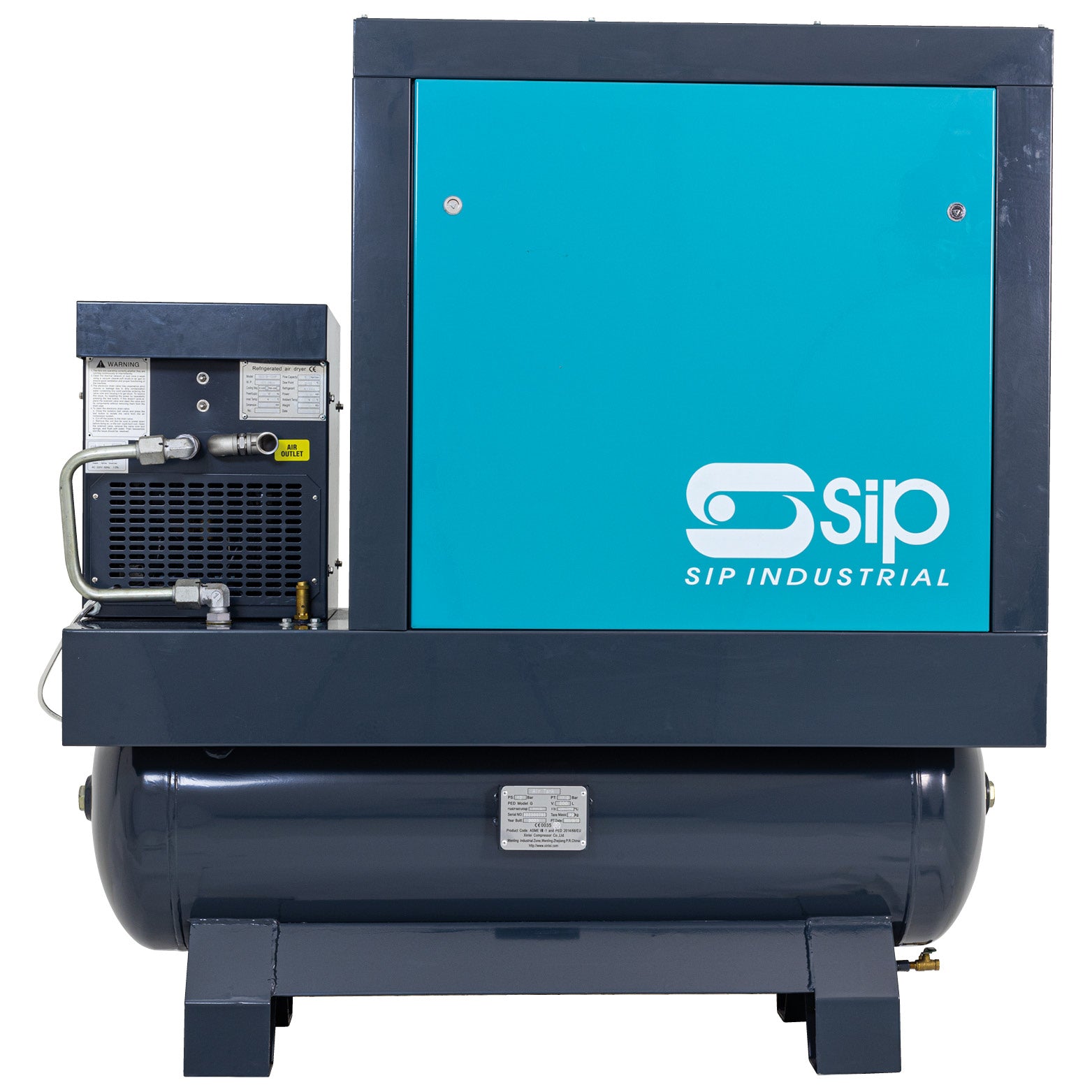SIP 08280 VSDD/RDF 7.5kW 10bar 200ltr 400v Rotary Screw Compressor with Dryer & Filter