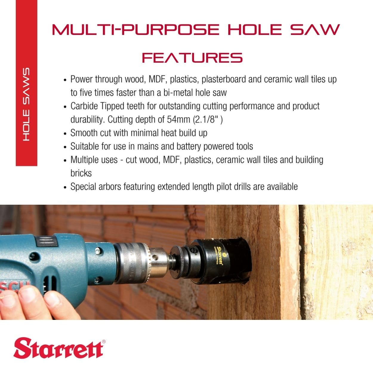 Starrett 64mm Multi-Purpose Hole Saw MPH0212