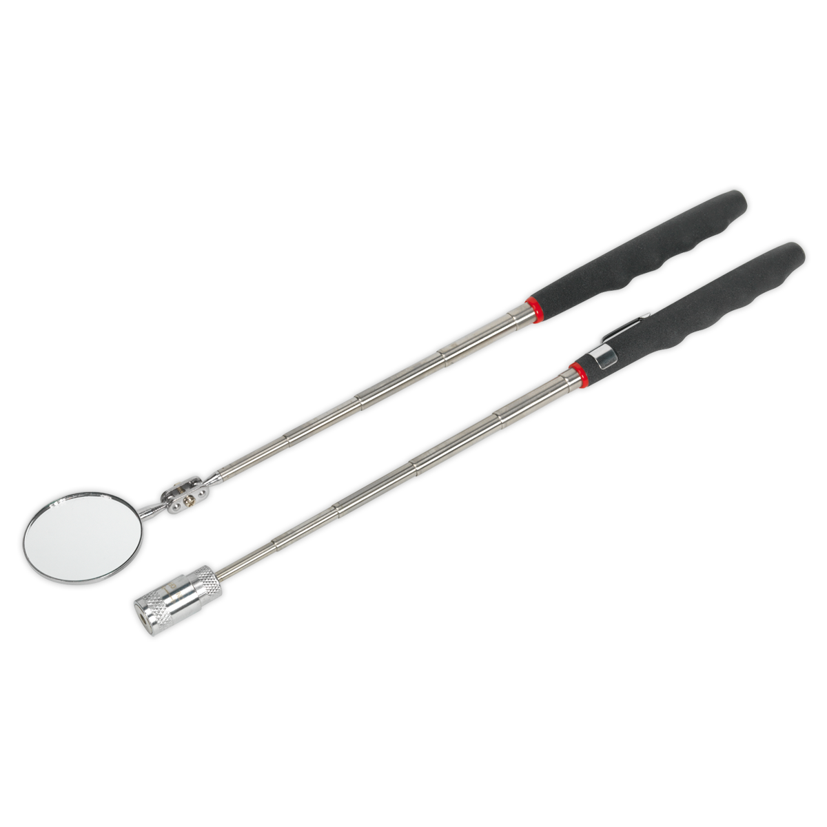 Sealey S0941 Telescopic Magnetic LED Pick-Up Tool & Inspection Mirror Set 2pc