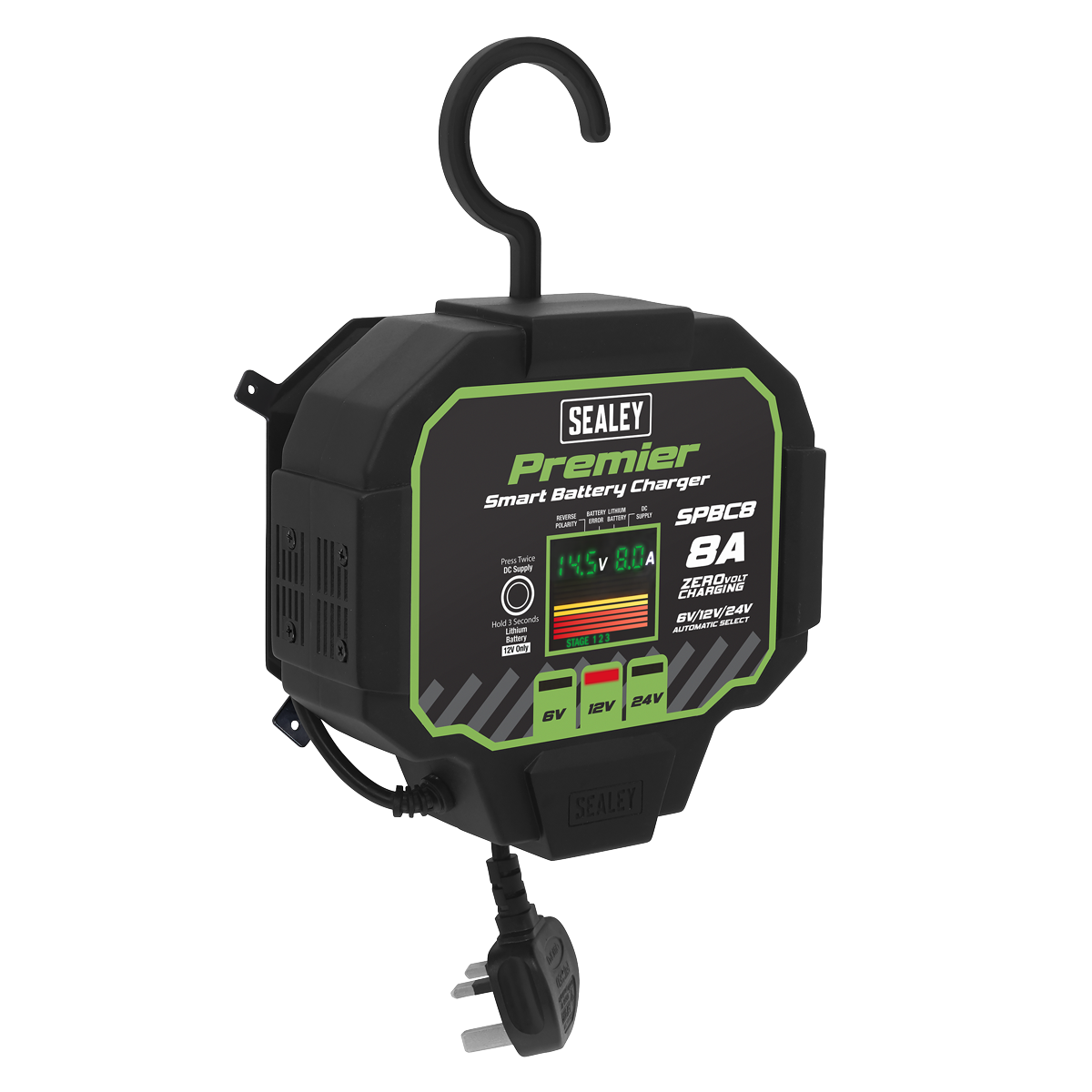 Sealey SPBC8 Premier Fully Automatic Battery Charger & Maintainer 8A