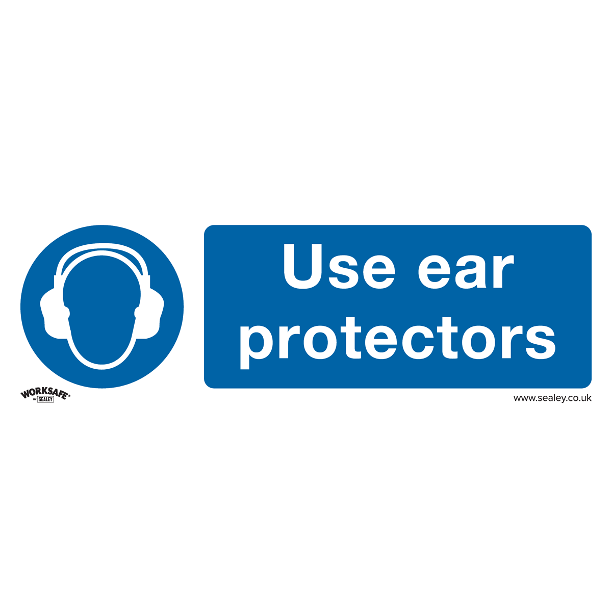 Sealey SS10P1 Mandatory Safety Sign - Use Ear Protectors - Rigid Plastic