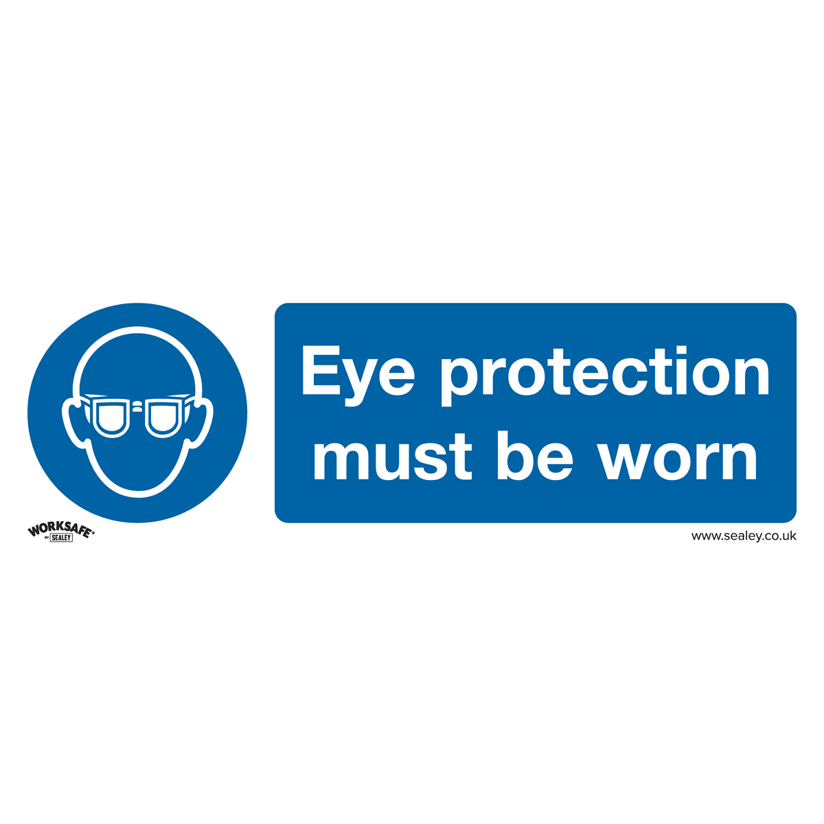 Sealey SS11V10 Mandatory Safety Sign - Eye Protection Must Be Worn - Self-Adhesive Vinyl - Pack of 10