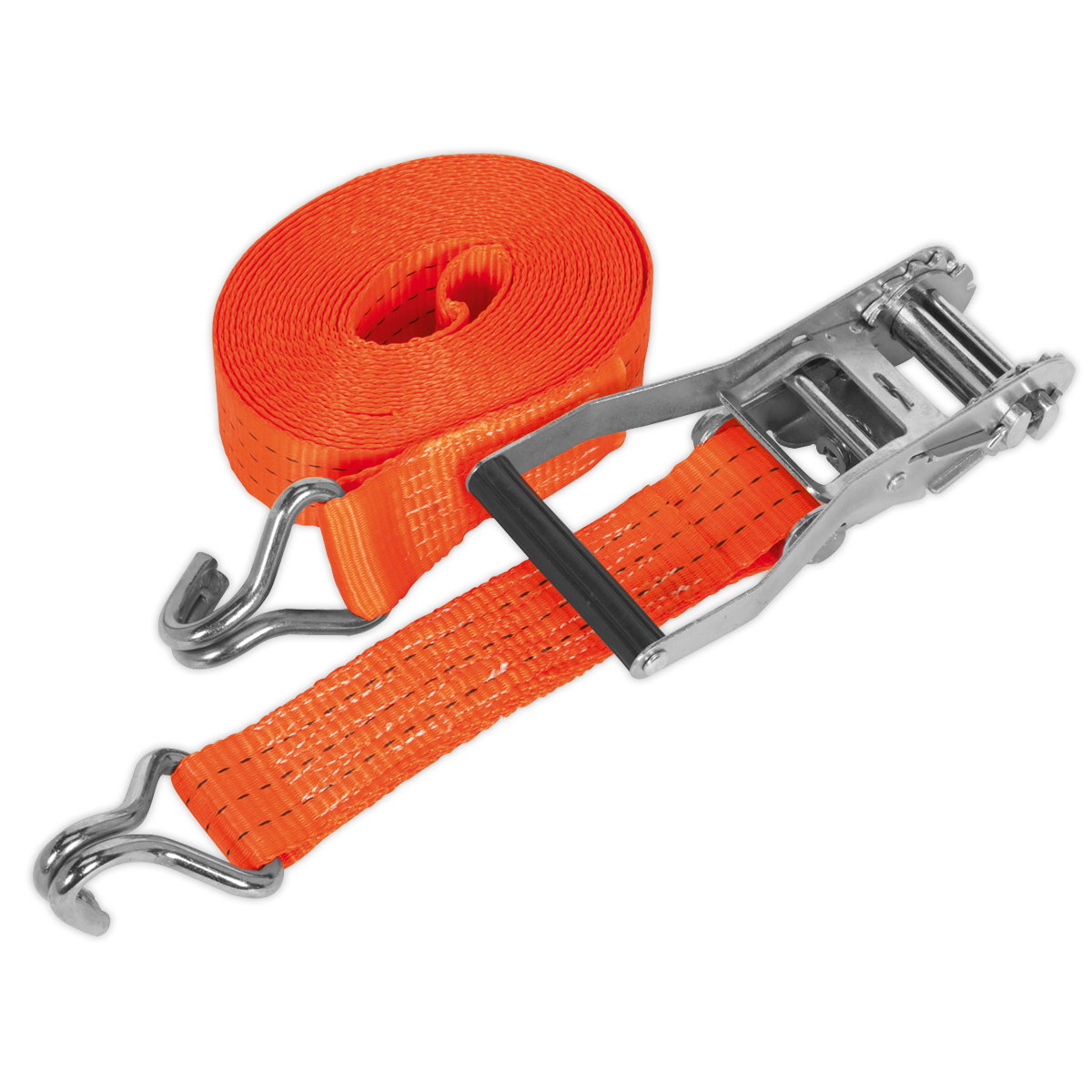 Sealey TD3008J Ratchet Tie Down 50mm x 8m Polyester Webbing 3000kg Breaking Strength