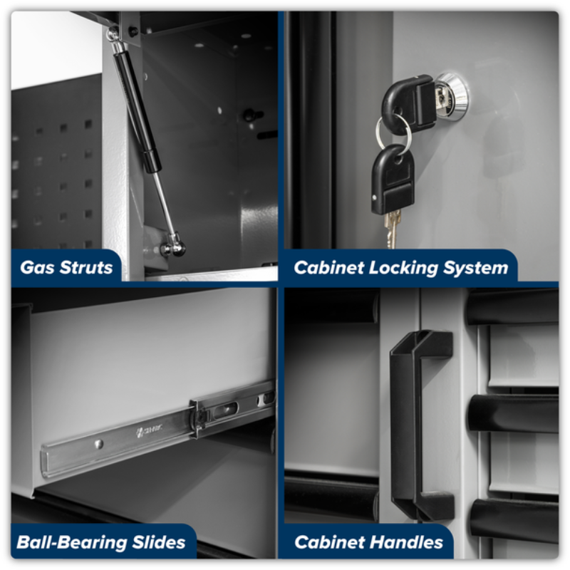 Sealey APMSBESTACK02SS Superline PRO® Black Edition Storage System with Stainless Worktop 2.64m