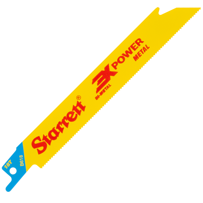 Starrett B618-5 Fast Cut General Purpose Bi-Metal Reciprocating Blades 152mm x 19mm x 0.90mm / 6 x 3/4 x .035 x 18 Tpi