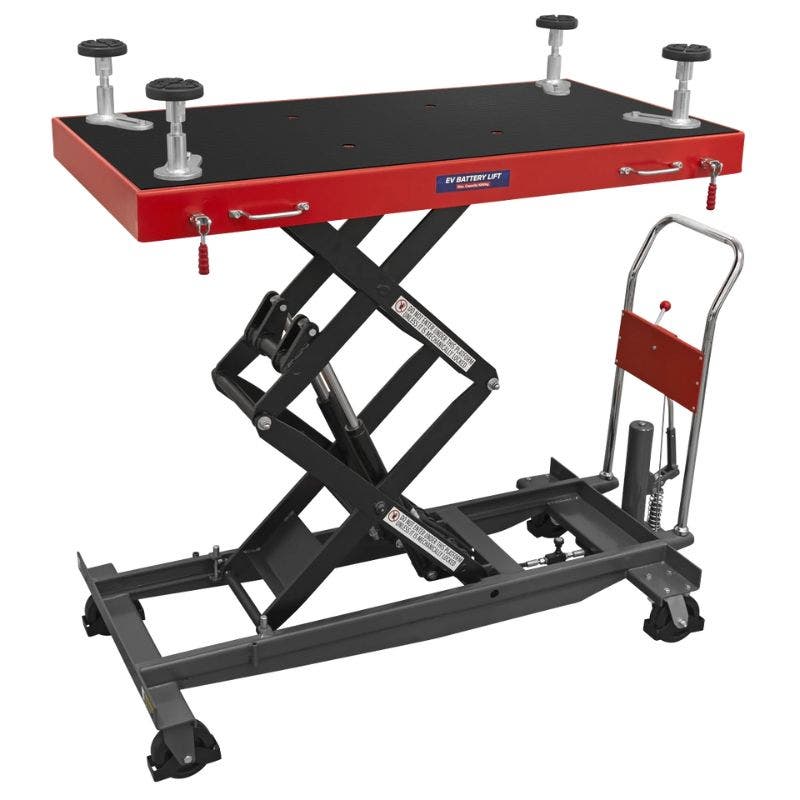 Sealey EVBT1000 High Lift EV Battery Lift/Hydraulic Platform Truck 1000kg Capacity