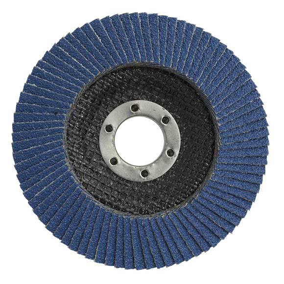 Sealey FD100120 Flap Disc Zirconium Ø100mm Ø16mm Bore 120Grit
