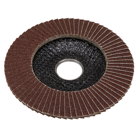 Sealey FD11580E Flap Disc Aluminium Oxide Ø115mm Ø22mm Bore 80Grit